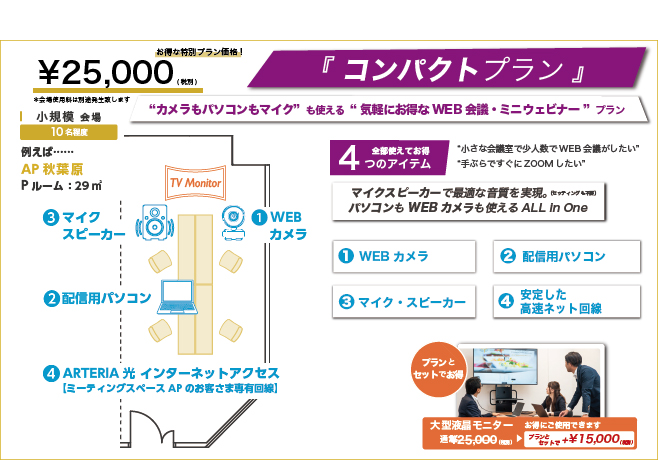コンパクトプラン-入室して5分でスタート