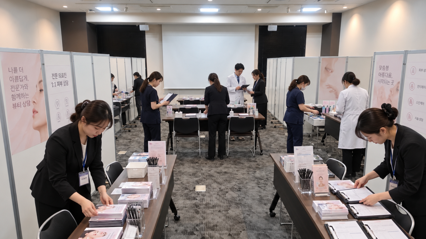 美容外科相談会で利用されたAP東新宿 Bルームの会場全景