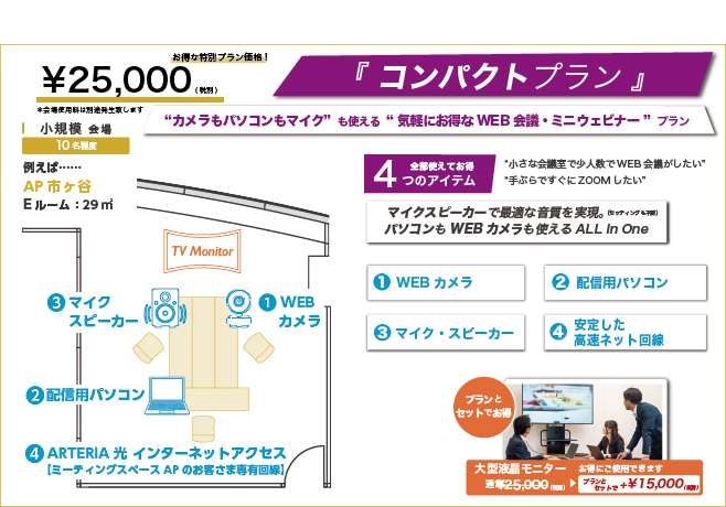 コンパクトプラン-入室して5分でスタート