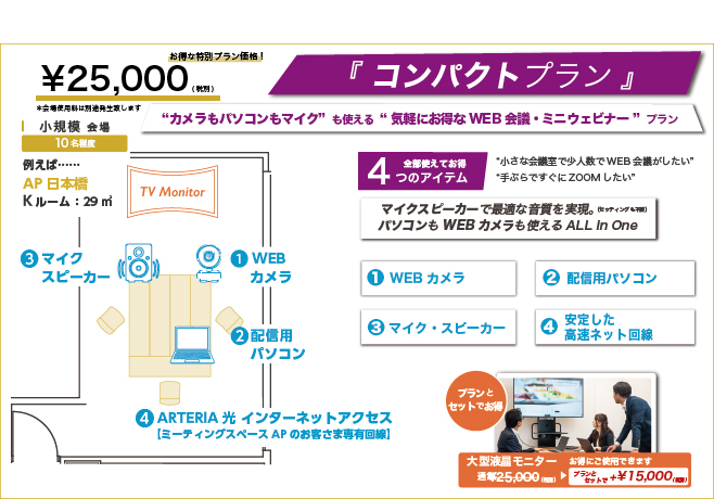 コンパクトプラン-入室して5分でスタート