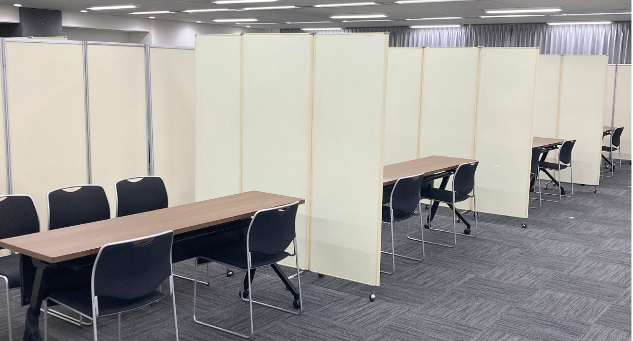 AP西新宿で行われた実技試験の会場