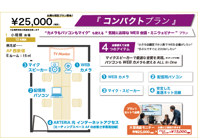 コンパクトプラン-入室して5分でスタート