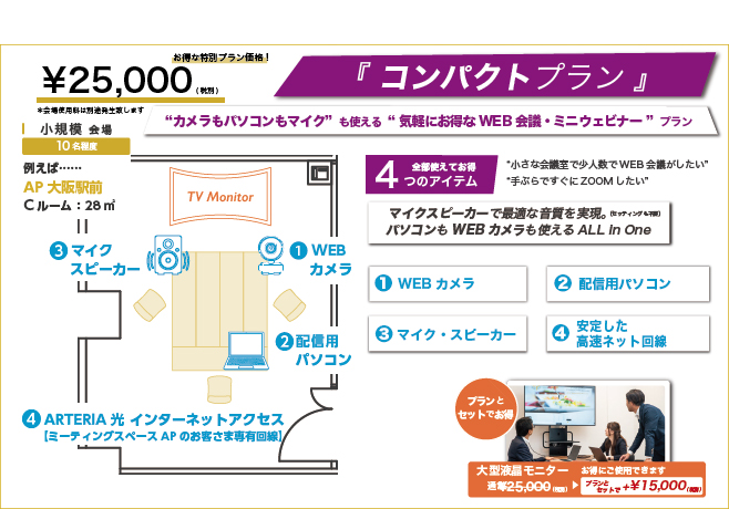 コンパクトプラン-入室して5分でスタート