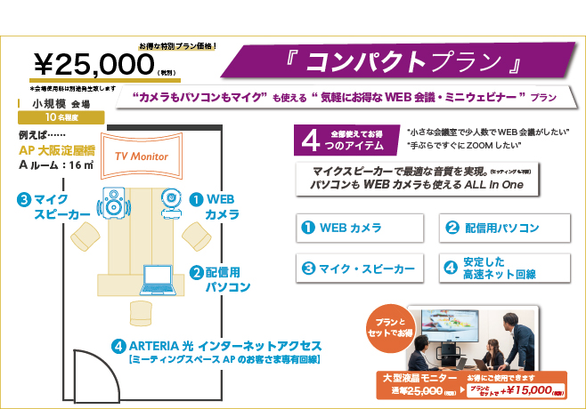 コンパクトプラン-入室して5分でスタート