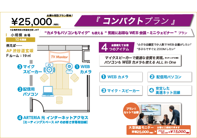 コンパクトプラン-入室して5分でスタート