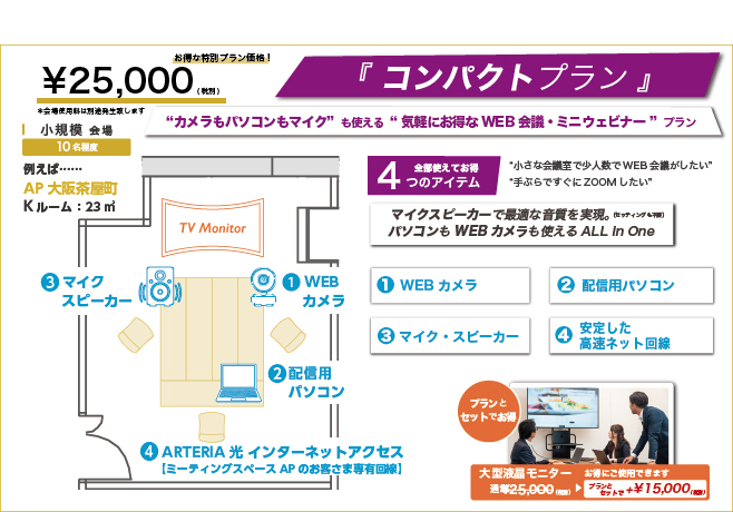 コンパクトプラン-入室して5分でスタート